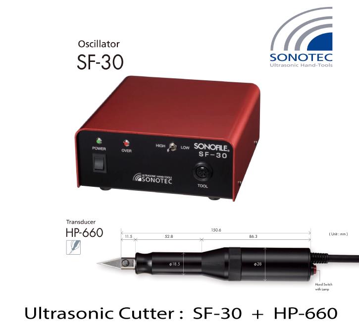 ULTRASONIC CUTTER | เครื่องตัดอัลตร้าโซนิค : Sonofile SF-30 ,๊Ultrasonic Cutter , เครื่องตัดอัลตร้าโซนิค , Ultrasonic Cutting,SONOTEC,Custom Manufacturing and Fabricating/Machining/Ultrasonic