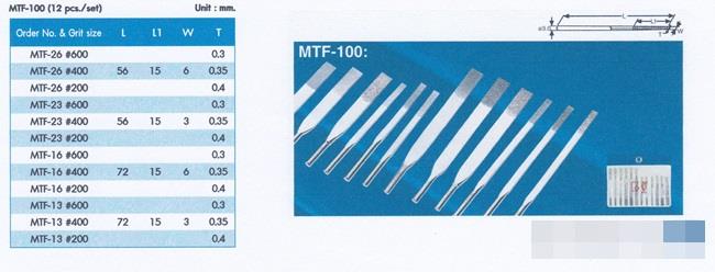 ตะไบเพชรใช้กับเครื่อง รุ่น MTF-100 (12ชิ้น/ชุด)