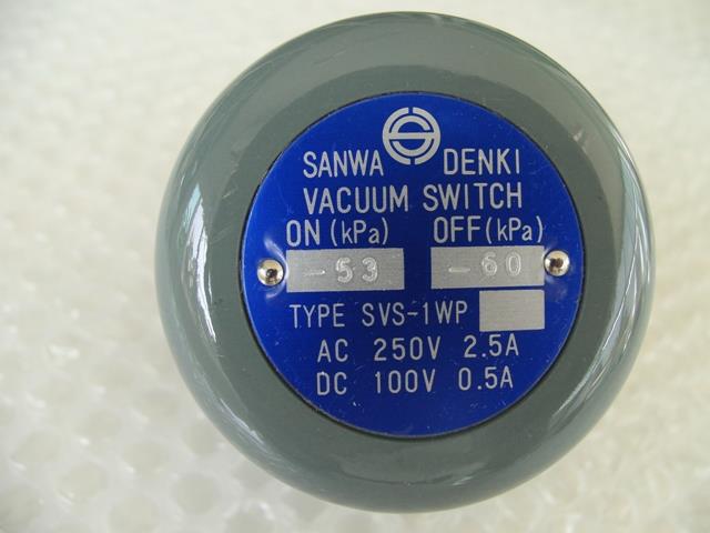 SANWA DENKI Vacuum Switch SVS-1WP-B, ON/-53KPa, OFF/-60KPa, G3/8, ZDC2