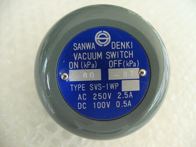 SANWA DENKI Vacuum Switch SVS-1WP-C, ON/-80KPa, OFF/-87KPa, G3/8, ZDC2