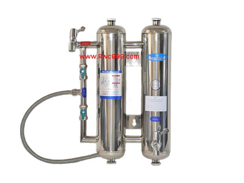เครื่องกรองน้ำ สแตนเลส ขนาด 2 ท่อ คาร์บอน + เรซิ่น Standard By Rwc,เครื่องกรองน้ำ, เครื่องกรองน้ำสแตนเลส, คาร์บอน + เรซิ่น,Standard By Rwc,Machinery and Process Equipment/Filters/Water Filter