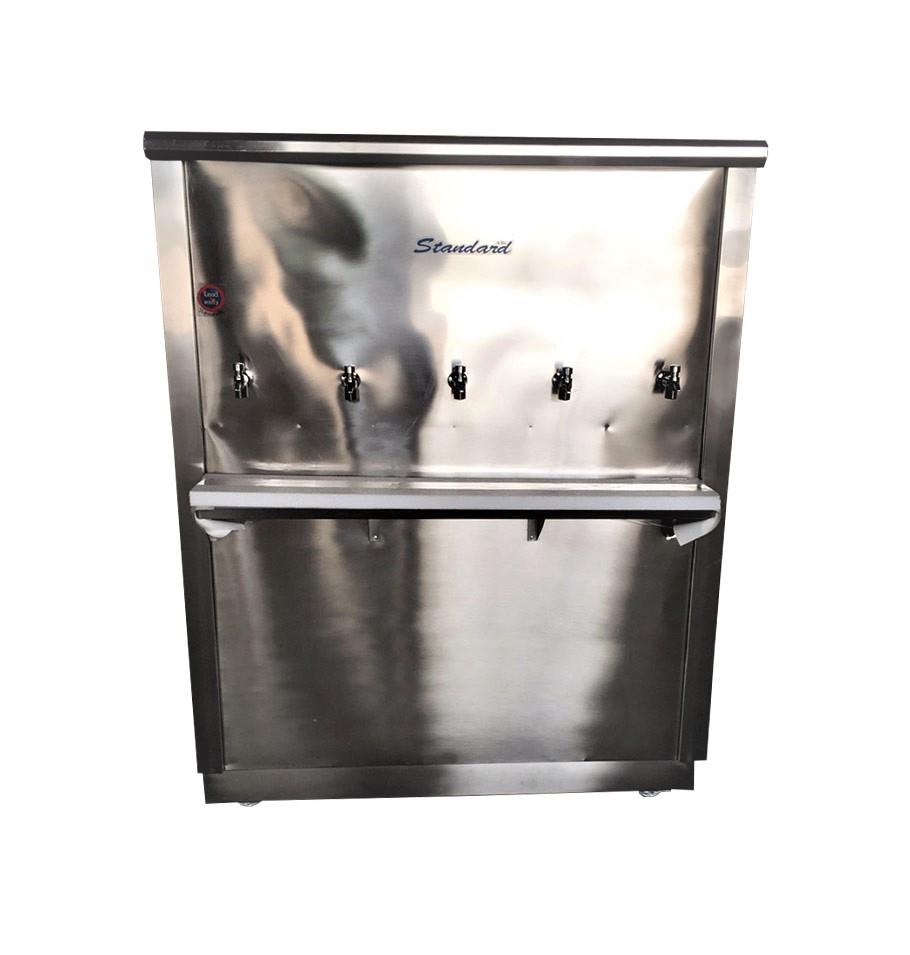 ตู้ทำน้ำเย็น สแตนเลส ขนาด 5 ก๊อก สามารถทำความเย็นได้ 75 ลิตร ต่อ ชั่วโมง,เครื่องทำน้ำเย็น, ตู้ทำน้ำเย็น, ตู้น้ำเย็น, ตู้ต่อท่อประปา, ตู้ทำน้ำดื่ม,Standard By Rwc,Machinery and Process Equipment/Coolers