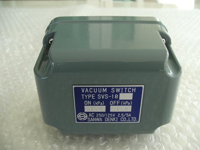 SANWA DENKI Vacuum Switch SVS-18-A, ON/-7.0kPa, OFF/-1.0kPa, Rc3/8, ZDC2
