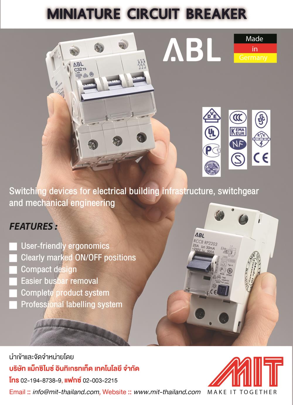 Miniature Circuit Breaker,circuit breaker,ABL,Electrical and Power Generation/Electrical Components/Circuit Breaker