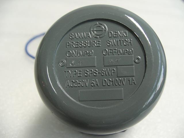 SANWA DENKI Pressure Switch SPS-8WP-C, ON/0.4MPa, OFF/0.7MPa, Rc3/8, ZDC2