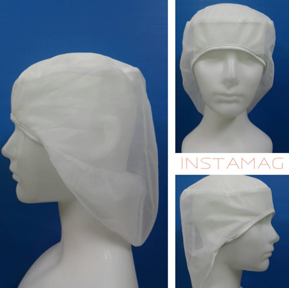 หมวกคลุมผมสีขาว ผ้าเจอซี่,หมวกคลุมผม,,Plant and Facility Equipment/Safety Equipment/Head & Face Protection Equipment