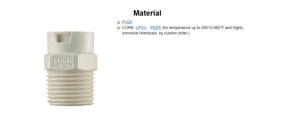 KPMF Series (Plastic) - Multi-slotted core full cone spray nozzle