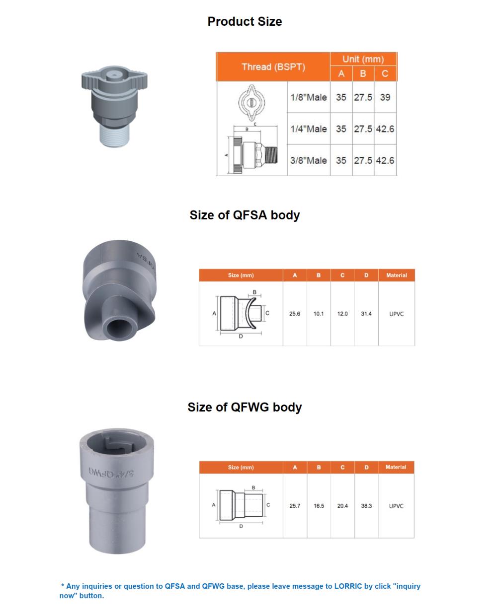 QFYF Series - Easy connect solid cone nozzle