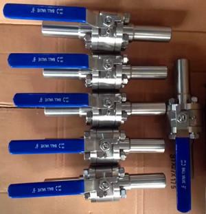 3PC F316 Forged Ball Valve with Extended Pipe,China 3PC F316 Forged Ball Valve with Extended Pipe Manufacturer KCM Supplies 3PC F316 Forged Ball Valve with Extended Pipe, F316 Body, 1/2 Inch (DN15), 800LB ( ASME B16.25, Butt-Weld Ends.,KCM,Pumps, Valves and Accessories/Valves/Ball Valves