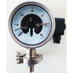 100mm 4 inch clamp connection   diaphragm seal 100mm 4 inch clamp connection   diaphragm seal pressure gauge with electric contact with electric contact,pressure gauge,power,Instruments and Controls/Gauges