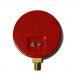 100mm special red steel case cheap type single tube freon pressure manometer