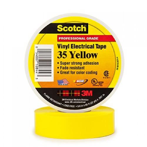 3M Scotch #35 Electrical Tape 3/4" X 66 FT (YELLOW),3M, Scotch,Tools,3M,Sealants and Adhesives/Tapes
