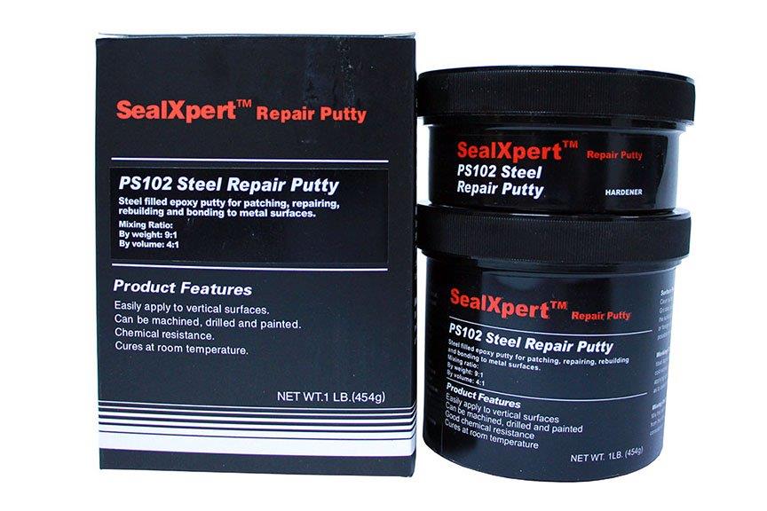 SEAL X PERT PS 102: Steel Repair Puttyกาวเซรามิคอีพ็อกซี่ซ่อมแซมเนื้อโลหะแข็งแรง แห้งเร็ว ยึดเกาะติดแน่นไม่หลุดร่อน
