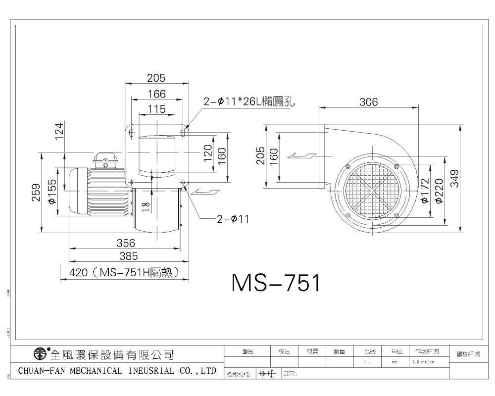 MS Turbo Blower รหัส MS-751