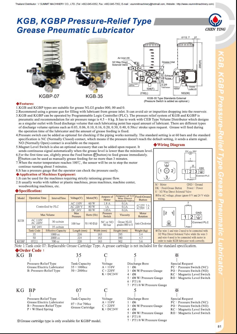 KGB Pressure-Relief Type Grease Pneumatic Lubricator, ปั๊มจารบีออโต้ใช้ลมประเภทแรงดันระบบ PLC, เครื่องจ่ายจารบีออโต้ใช้ลมประเภทแรงดันระบบ PLC, กาจ่ายจารบีออโต้ใช้ลมประเภทแรงดันระบบ PLC, ปั๊มจารบีไฟฟ้าใช้ลมประเภทแรงดันระบบ PLC, เครื่องจ่ายจารบีไฟฟ้าใช้ลมประเภทแรงดันระบบ PLC, กาจารบีไฟฟ้าใช้ลมประเภทแรงดันระบบ PLC 