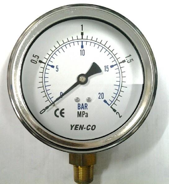 PRESSURE GAUGE,yen-co pressure gauge,mpa ,bar,YEN-CO,Instruments and Controls/Gauges