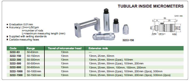 TUBOLAR INSIZE MICROMETERS,micrometers ,INSIZE,Instruments and Controls/Micrometers