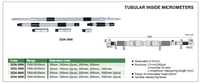 TUBOLAR INSIDE MICROMETERS,micrometers ,INSIZE,Instruments and Controls/Micrometers