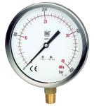 Bourdon tube pressure gauges anti- vibration version