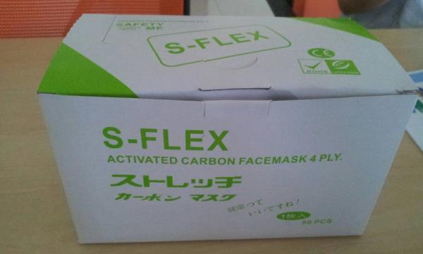 Carbon mask 4 ply,ผ้าปิดจมูกคาร์บอน,S-flex,Plant and Facility Equipment/Safety Equipment/Respiratory Protection