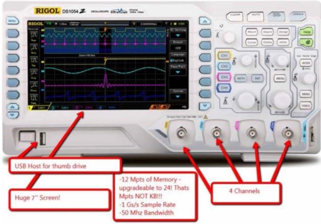 Digital Oscilloscope 50 Mhz DSO 4 Channels