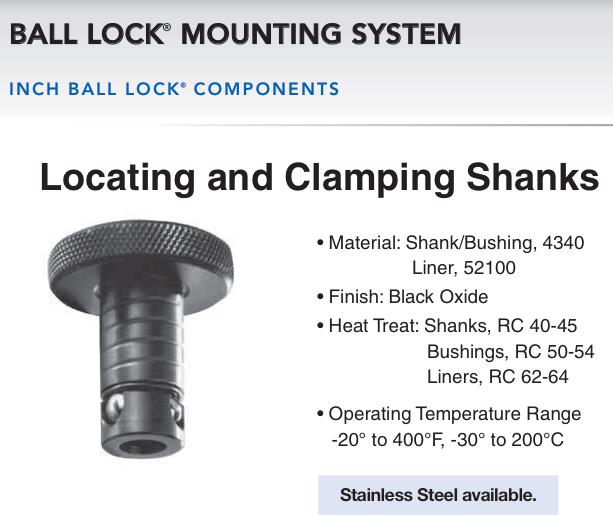 Locating and Clamping Shanks,ตัวแทน, jergens, 49602, 49605 , 49606, 49607, 49608, 49601, 49611, 49612, 49621, 49622, 49631,Jergens,Tool and Tooling/Accessories