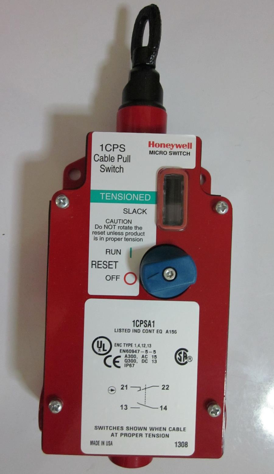 1CPS Cable Pull Switch(Honeywell),Cable Pull Switch , Pull Cord switch , Limit switch  , "HONEYWELL" Safety Pull switch.,Honeywell,Automation and Electronics/Access Control Systems