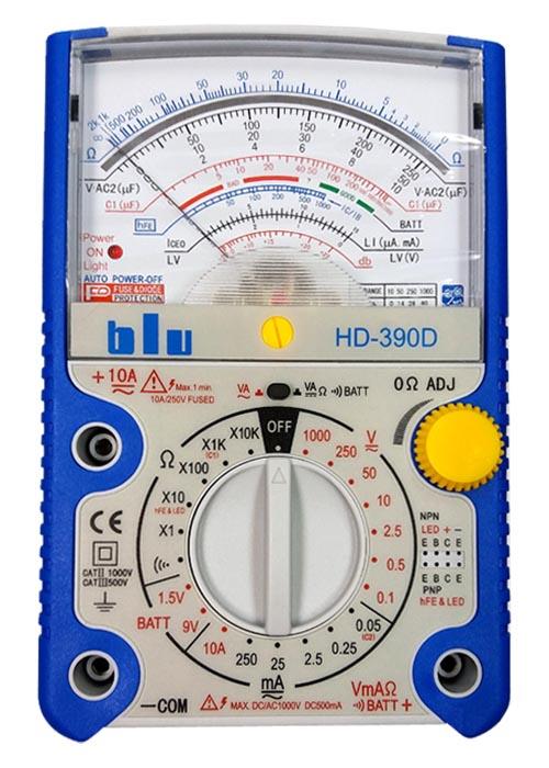 Analog Multimeter รุ่น HD-390D,analog multimeter, มิเตอร์, hd-390d,blu,Instruments and Controls/Meters