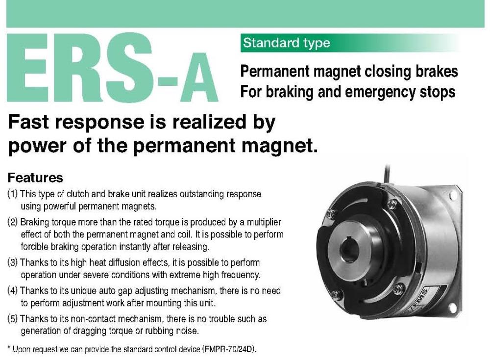 SINFONIA Permanent Magnet Closed Brake ERS-A Series,ERS-260A/FMS, ERS-400A/FMS, ERS-501A/OMS, ERS-650A/IMS, ERS-825A/IMS, ERS-1225A/IMS, SHINKO, SINFONIA, Permanent Magnet Close Brake, Electric Brake, Magnetic Brake, Electromagnetic Brake, SHINKO Permanent Magnet Close Brake, SHINKO Electric Brake, SHINKO Magnetic Brake, SHINKO Electromagnetic Brake, SINFONIA Permanent Magnet Close Brake, SINFONIA Electric Brake, SINFONIA Magnetic Brake, SINFONIA Electromagnetic Brake,SINFONIA,Machinery and Process Equipment/Brakes and Clutches/Brake