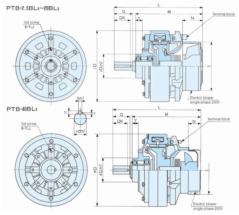 SINFONIA Particle Brake PTB Series,PTB-2.5BL3, PTB-5BL3, PTB-10BL3, PTB-20BL3, PTB-40BL3, SINFONIA, SHINKO, Particle Brake, Powder Brake, Magnetic Brake, Electric Brake, Electromagnetic Brake, SINFONIA Particle Brake, SINFONIA Powder Brake, SINFONIA Magnetic Brake, SINFONIA Electric Brake, SINFONIA Electromagnetic Brake, SHINKO Particle Brake, SHINKO Powder Brake, SHINKO Magnetic Brake, SHINKO Electric Brake, SHINKO Electromagnetic Brake,SINFONIA, SHINKO,Machinery and Process Equipment/Brakes and Clutches/Brake