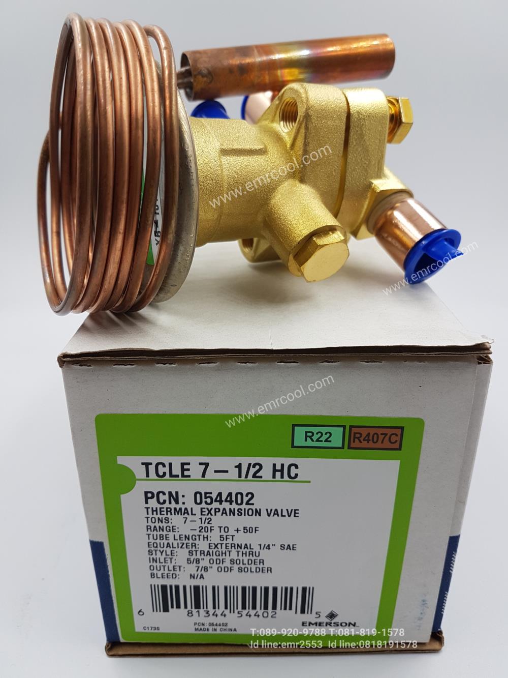 Expansion Valve TCLE 7-1/2 HC,EXPAN,เอ็กซ์แปน,EMERSON,Plant and Facility Equipment/Air Handling Equipment