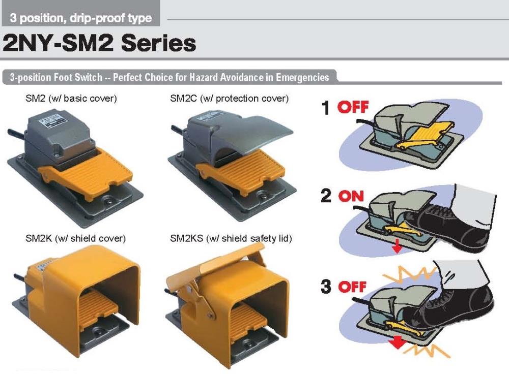 OJIDEN Foot Switch 2NY-SM2 Series,OFL-2NY-SM2, OFL-2NY-SM2C, OFL-2NY-SM2K, OFL-2NY-SM2KS, OJIDEN, Foot Switch, OJIDEN Foot Switch,OJIDEN,Instruments and Controls/Switches