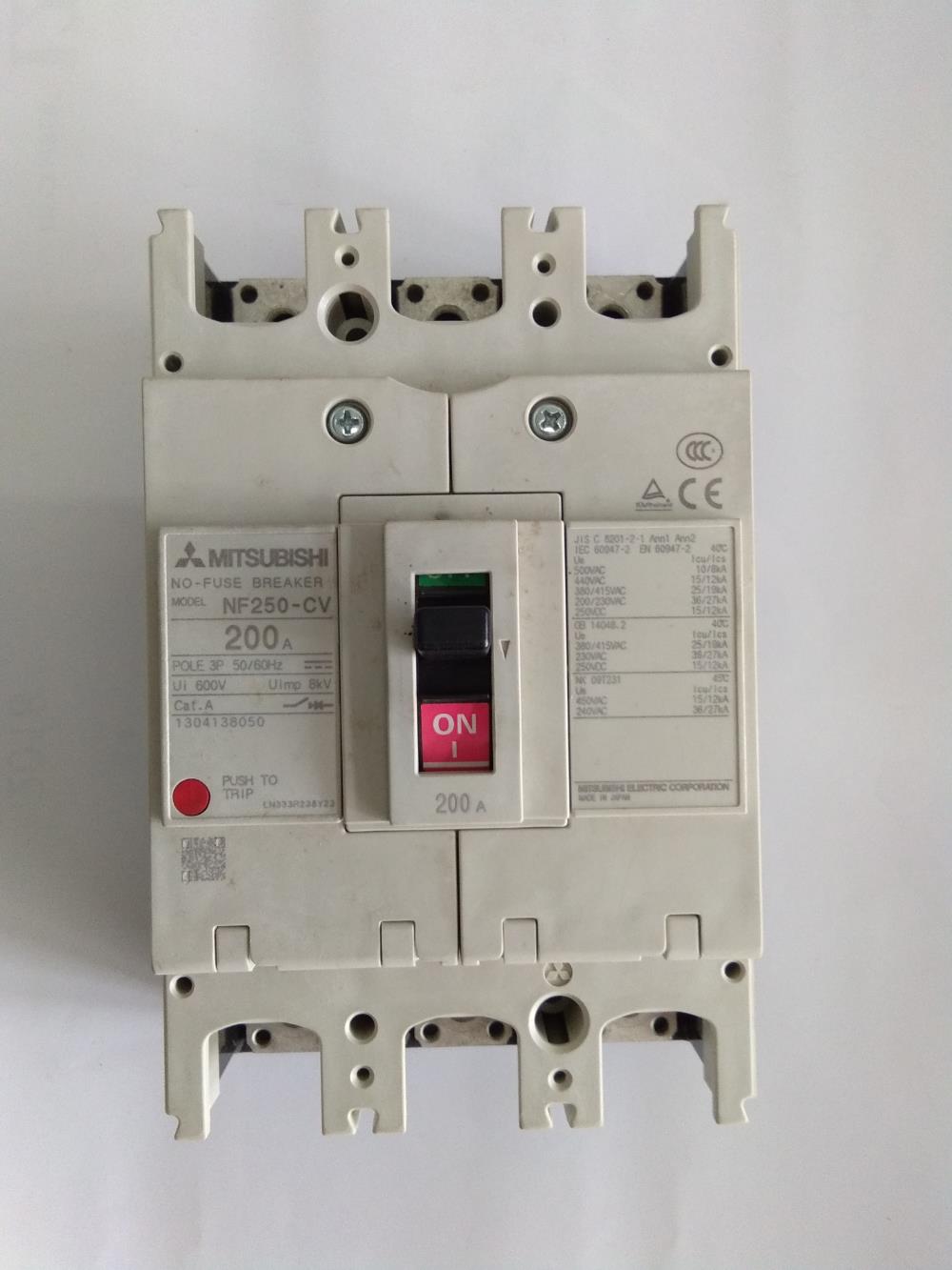 MITSUฺBISHI : BREAKER :NF250-CV, 200A 3P,นครราชสีมา เบรกเกอร์ breaker MITSUBISHI BREAKER NF250-CV 200A 3P โคราช,,Electrical and Power Generation/Electrical Components/Circuit Breaker