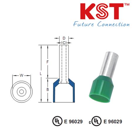 ข้อต่อย้ำสายแบบเดี่ยวหุ้ม ,ข้อต่อย้ำสายแบบเดี่ยวหุ้ม kst ,nylon-insulated cord end terminals,หางปลาคอร์ดเอ็น,KST,Automation and Electronics/Electronic Components/Terminals