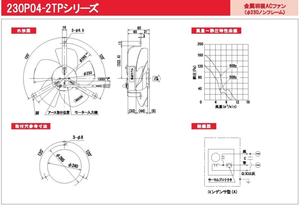 IKURA Electric Fan 230P04-2TP Series