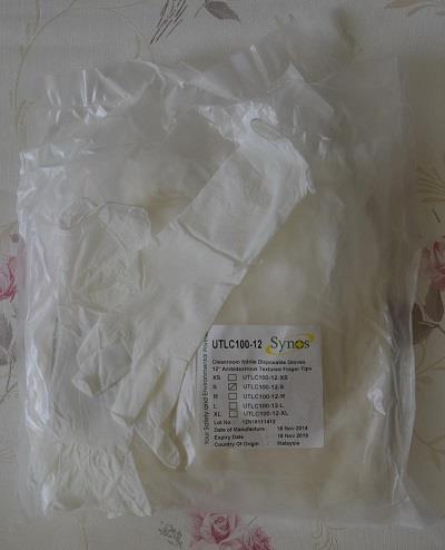 Cleanroom Nitrile Disposable Gloves 12",gloves ถุงมือคลาส synos nitrile cleanroom,Synos,Plant and Facility Equipment/Safety Equipment/Gloves & Hand Protection