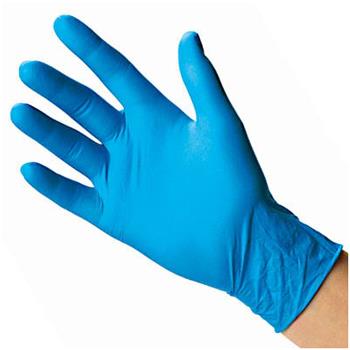 ถุงมือยางไนไตล์สีฟ้า (Nitrile Gloves Blue)