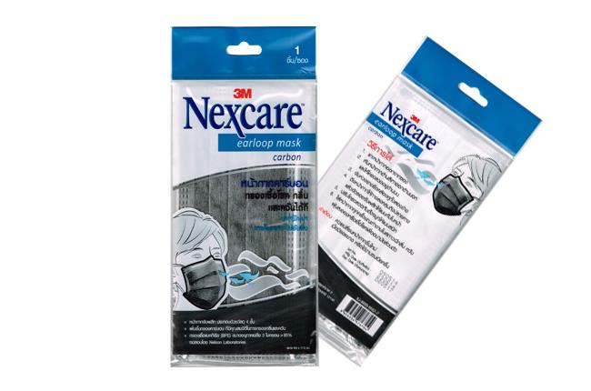 3M Nexcare earloop mask carbon,หน้ากากอนามัย Nexcare หน้ากากคาร์บอน,3M,Plant and Facility Equipment/Safety Equipment/Head & Face Protection Equipment