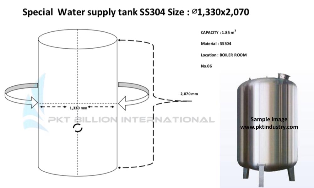 ถังสแตนเลส ( Stainless storage tank ),รับออกแบบ ผลิต และจำหน่ายถังสแตนเลสทุกชนิด,PKT Billion,Machinery and Process Equipment/Tanks