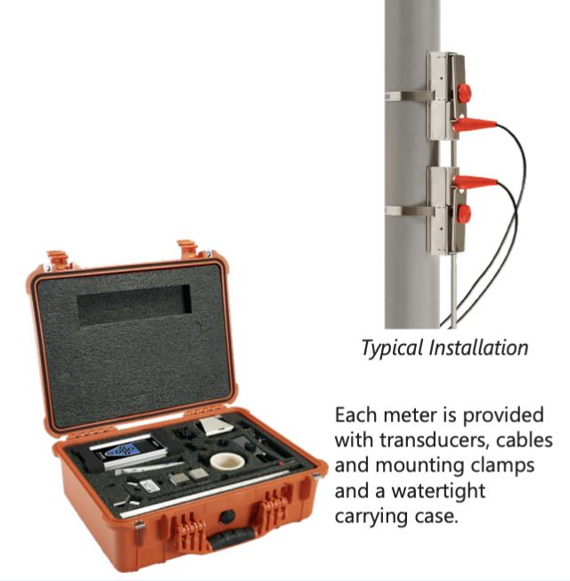 Portable Clamp-on Ultrasonic Flow Meter:  FP-4400  เครื่องมือวัดการไหลแบบอัลตราโซนิค แบบพกพา
