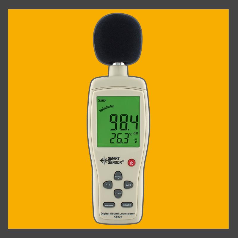 เครื่องวัดระดับเสียง Sound Level Meter AS824,เครื่องวัดระดับเสียง Sound Level Meter SMART SENSOR AS824,SMART SENSOR,Energy and Environment/Environment Instrument/Sound Meter