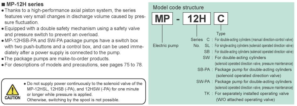 RIKEN One-Stage Electric Pumps MP-12H Series