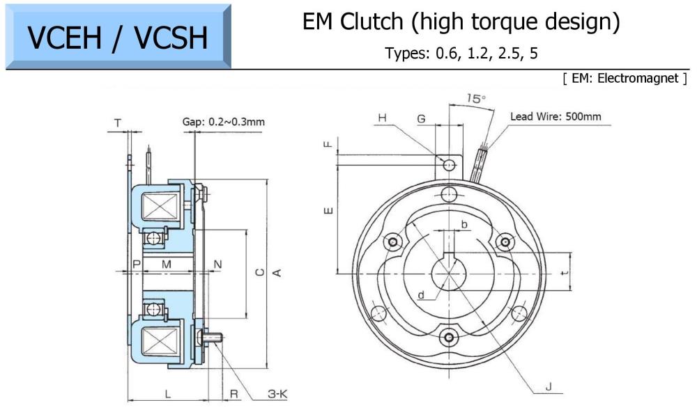 OGURA Electromagnetic Clutch VCSH Series