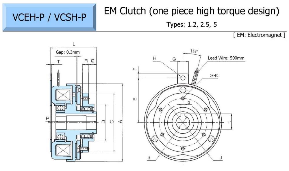  OGURA Electromagnetic Clutch VCSH-P Series