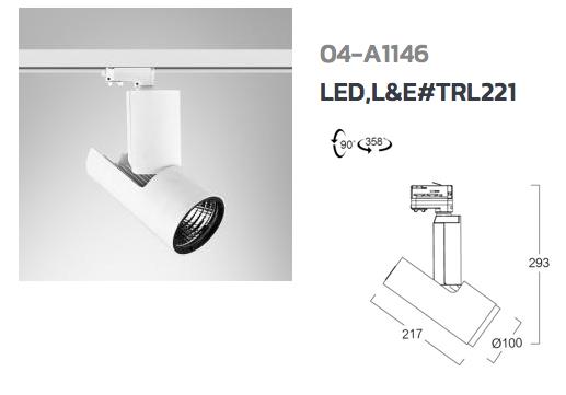 tracklight LED L&E#TRL221,tracklight , L&E, TRL221,L&E,Electrical and Power Generation/Electrical Components/Lighting Fixture