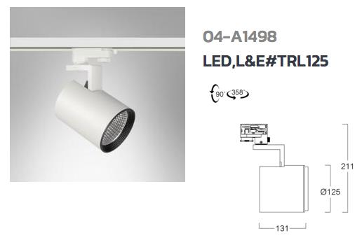 Tracklight LED L&E#TRL125,tracklight , L&E, TRL125,L&E,Electrical and Power Generation/Electrical Components/Lighting Fixture