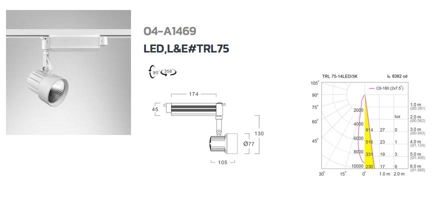 Tracklight LED L&E#TRL75,tracklight , L&E, TRL75,L&E,Electrical and Power Generation/Electrical Components/Lighting Fixture