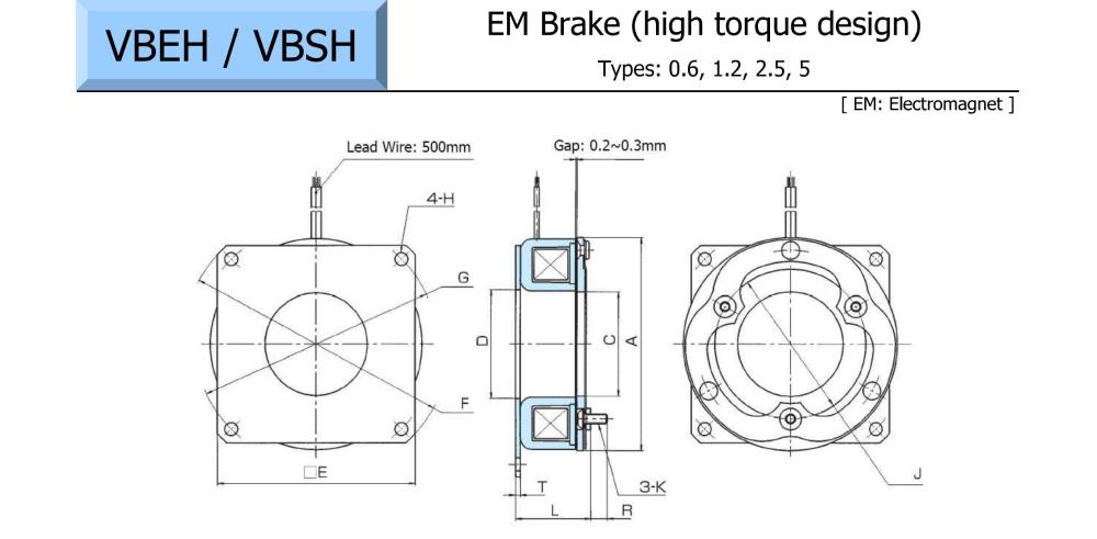 OGURA Electromagnetic Brake VBEH Series