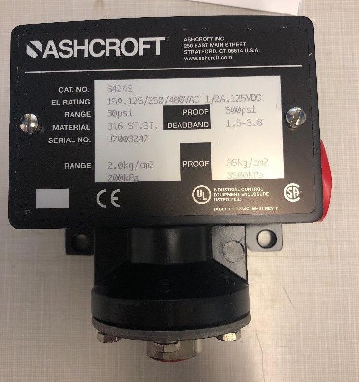 Ashcroft B420S Pressure Switch,Pressure Switch, Pressure control, B420S, Ashcroft, ,Ashcroft,Instruments and Controls/Switches
