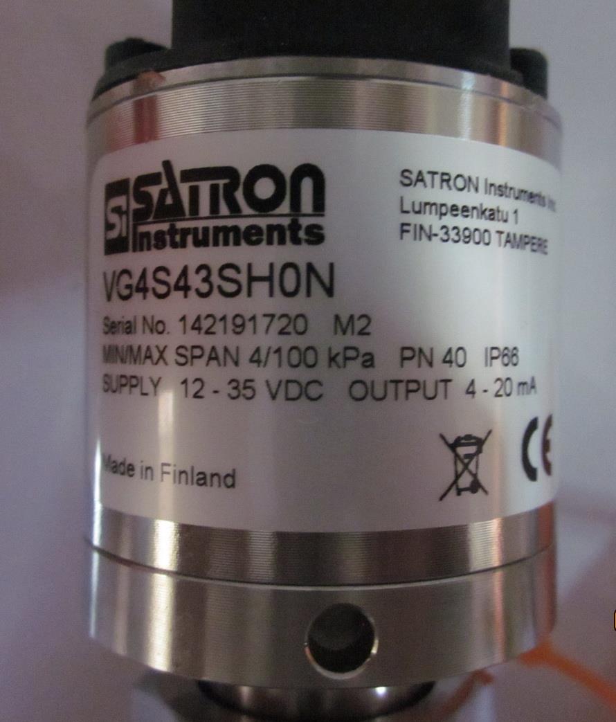 Satron VG4S4 Pressure Transmitter,Pressure Sensor, Pressure Transducer, Sensor, Satron, VG4S43SH, Transducer,Satron,Automation and Electronics/Electronic Components/Transmitters